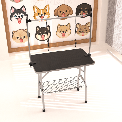 Professional dog grooming table full view with arm and noose