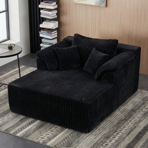 60" Oversized Corduroy Lounge Chair - Cloud Sofa Bed with Deep Seat for Living Room