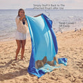 Sandproof Beach Blanket 7x7 FT | Waterproof Ripstop Nylon, Quick-Dry, Compact & Lightweight | Beach Mat with Stakes for 1-3 People, Picnic & Camping