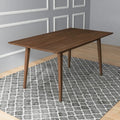 Mid-Century Modern Solid Wood Dining Table - Rectangular Kitchen Table with Natural Finish