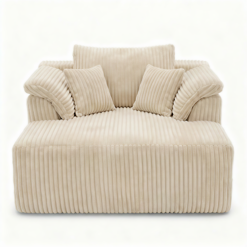 60" Oversized Corduroy Lounge Chair - Cloud Sofa Bed with Deep Seat for Living Room