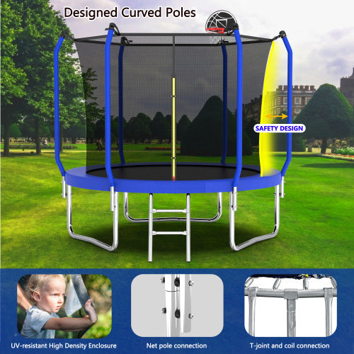 8FT Trampoline - Side View Clean Background
