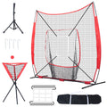 7x7 FT Baseball Practice Net - Full Set with Tee, Ball Collector and Carry Bag