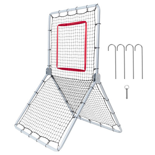 Complete Set with 4 Ground Stakes and Locking Pin White Background