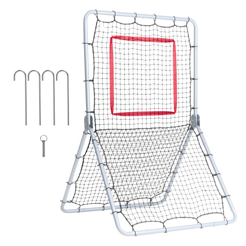 Baseball Rebounder Net Dimensions 42.7x43.9x65.4 inches White Background
