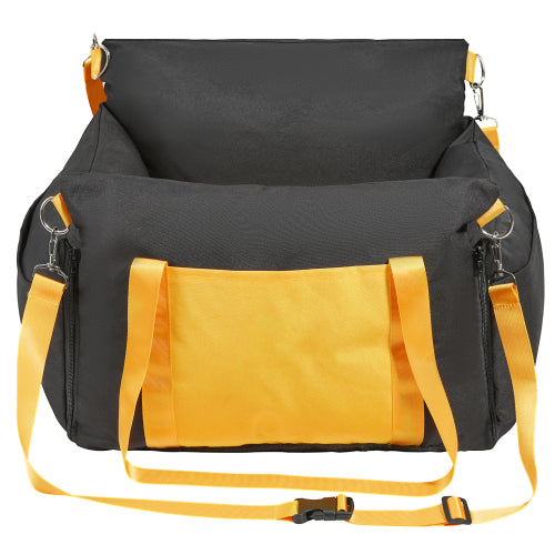 Dog car seat great for taking pets out with convenient side handles