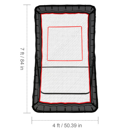 30-Strand PE Knotted Netting Red PVC Bounce Fabric Edging Close-Up Detail