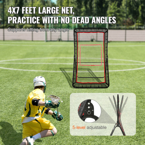 4x7 FT Rebounder Net - Player Shooting with Adjustable Target for Improving Shooting Accuracy
