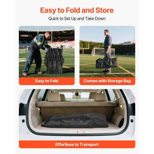 6-Seat Bench Dimensions 96.5x17.7x32.3 inches Back Pockets Behind Each Seat Storage Bag