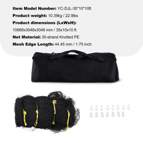 Batting Cage Net - Carry Bag and Accessories Package Contents
