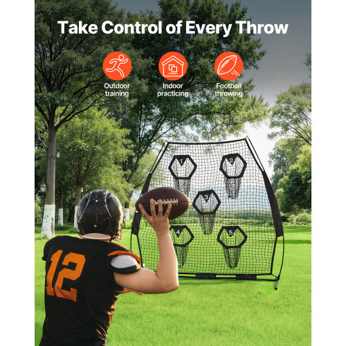 7x7 FT Football Throwing Net - Take Control of Every Throw