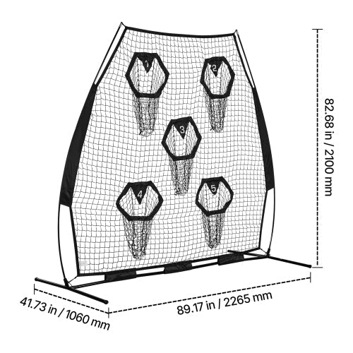 7x7 FT Football Training Net - Master Your Ball Accuracy Stadium Background