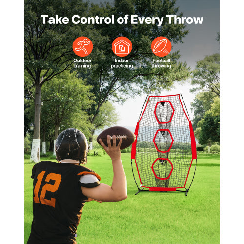 Football Throwing Net - Player in Action Take Control of Every Throw