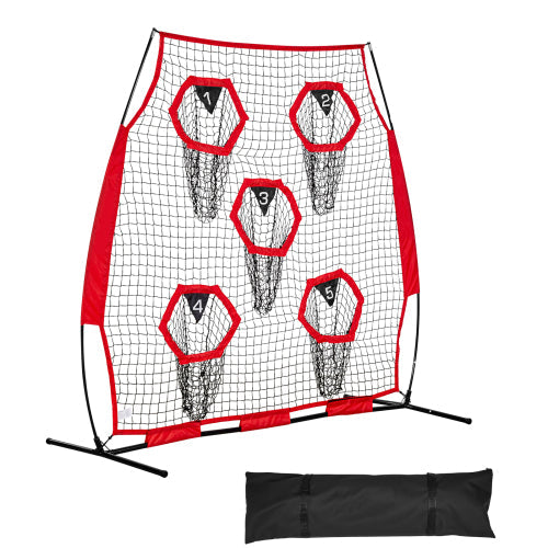 6x6 FT Football Throwing Net - Full Set with Carry Bag
