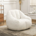 Bean Bag Chair - White, lifestyle view in living room