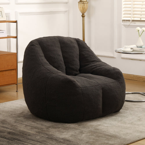 Bean Bag Chair - Black, lifestyle view in living room