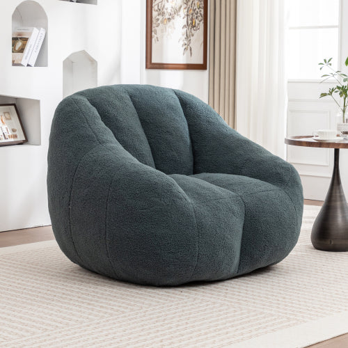 Bean Bag Chair - Green, lifestyle view in living room