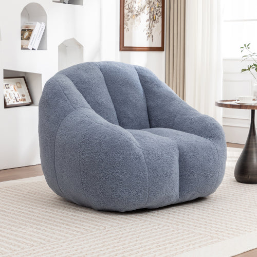 Bean Bag Chair - Light Blue, lifestyle view in living room