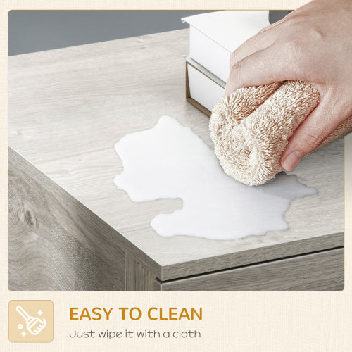 Dog Crate Furniture with Cushion & Drawer | Indoor Puppy Kennel End Table for Small Dogs, Grey