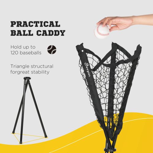 Soozier Baseball Net - Adjustable Tee 30.25 to 46 inches Rubber Top Tripod Base