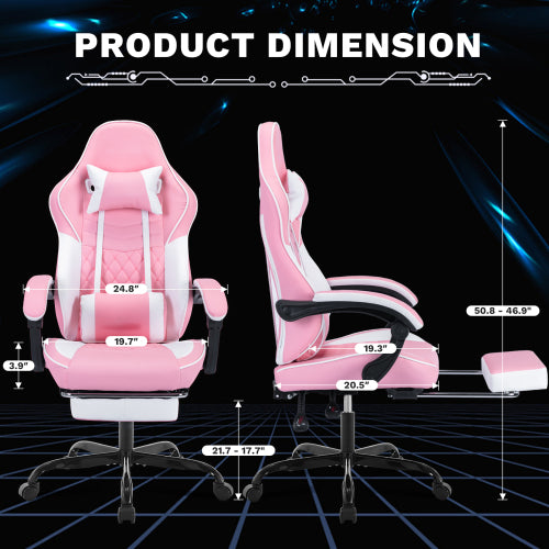 Gaming chair ergonomic design head shoulder waist hip leg support