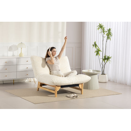 Bean Bag Chair for Adults - Corduroy Lazy Sofa with Backrest