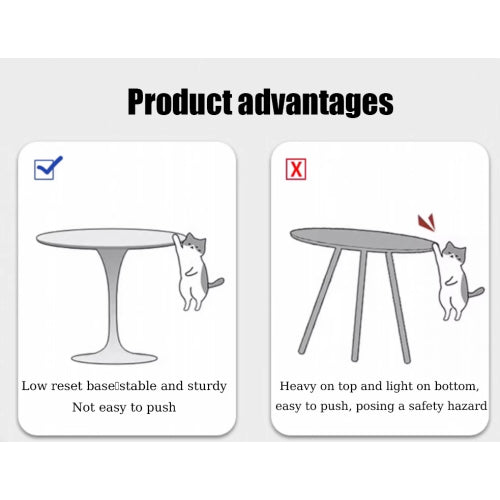 Modern Round Dining Table - Walnut Wood Top with Black Pedestal Base | Mid-Century Tulip Style Kitchen Table