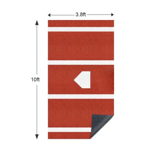 Baseball Batting Mat - 10ft x 3.8ft Dimensions with Home Plate