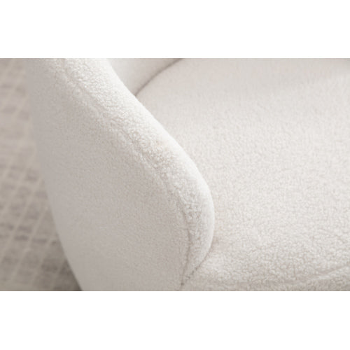 Teddy Fabric Swivel Barrel Accent Armchair | 360° Swivel with Metal Base & Foam Cushion, Green / Silver