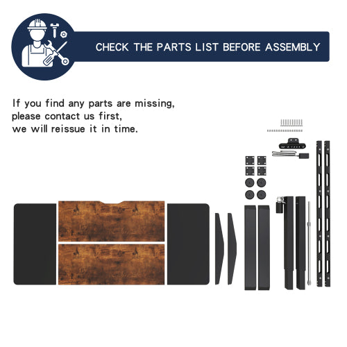 55" Electric Standing Desk - Height Adjustable Sit Stand Desk for Home Office & Gaming