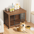 38.6" Dog Crate Furniture with Wheels | Heavy Duty Indoor Dog Kennel & End Table