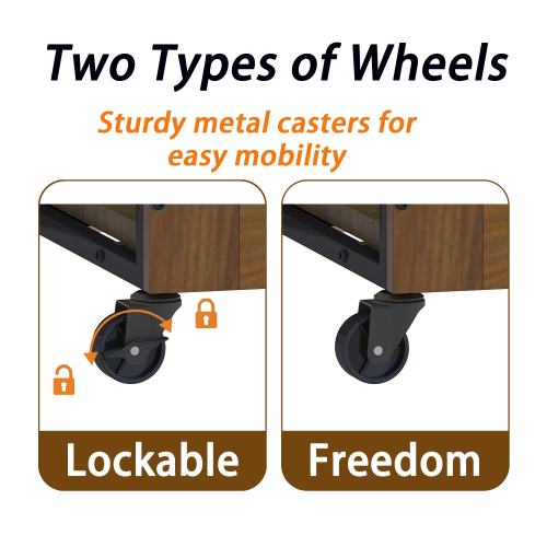 38.6" Dog Crate Furniture with Wheels | Heavy Duty Indoor Dog Kennel & End Table