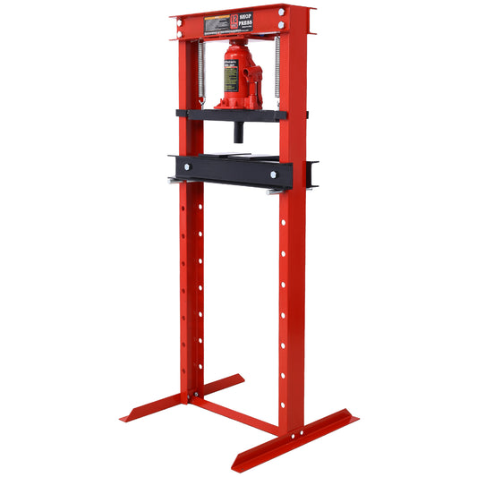 Hydraulic Shop Press ,12-Ton Capacity , Floor Mount ,