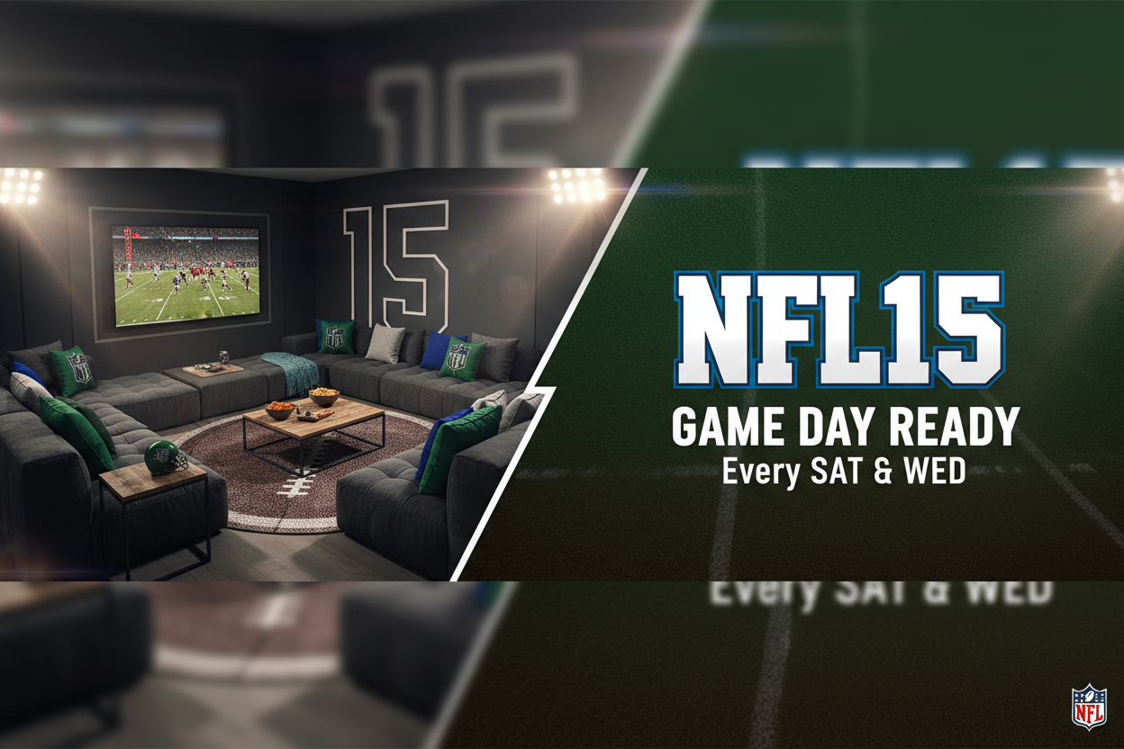NFL15 Living Room Furniture Game Day Banner